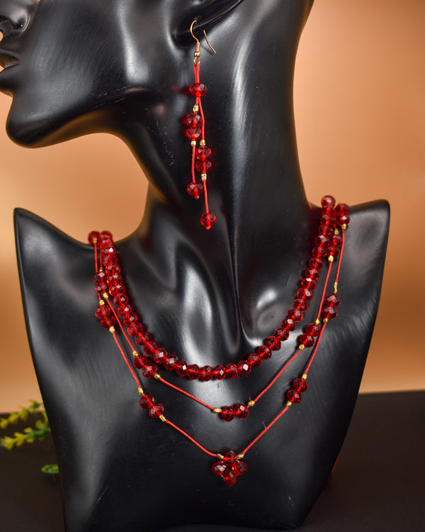 Red Beaded Necklace