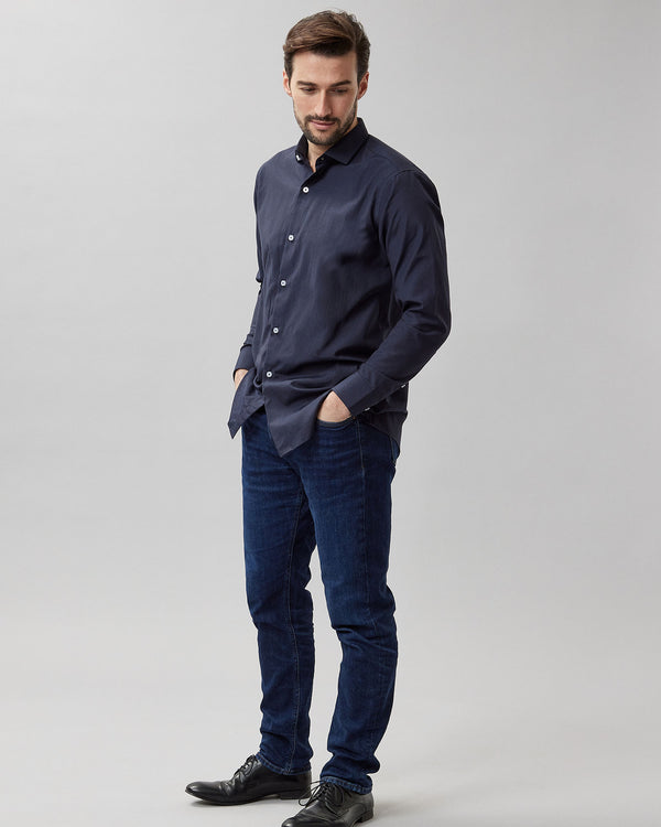 Navy Blue Long Sleeve Soft Touch Shirt