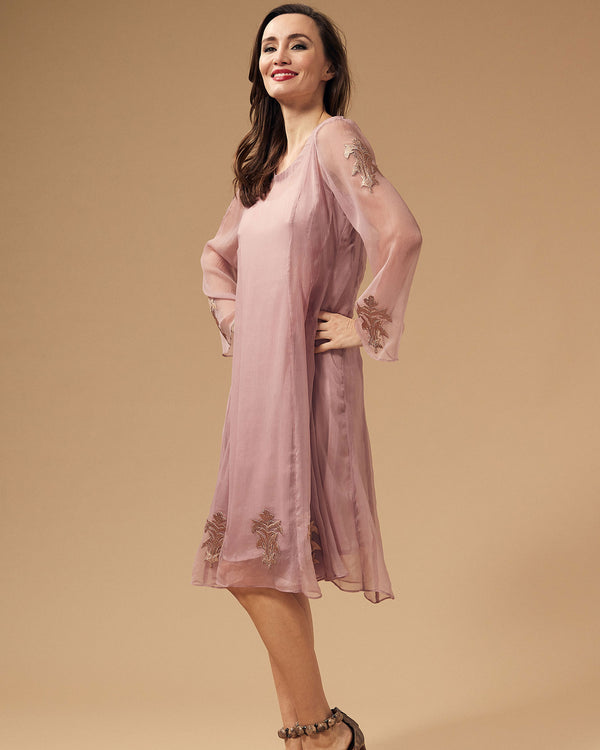 Chiffon Embroidered Dress