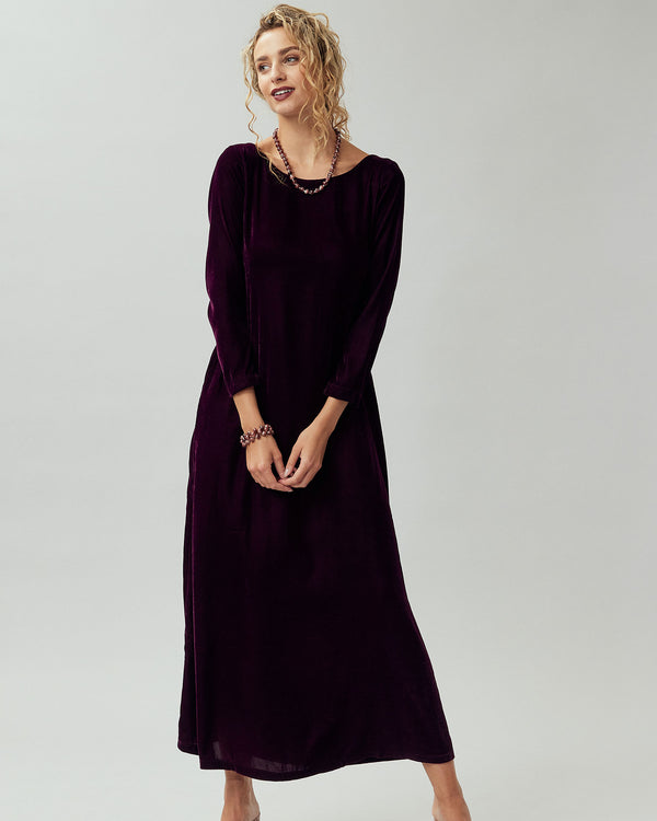 Elegant Long Velvet Dress