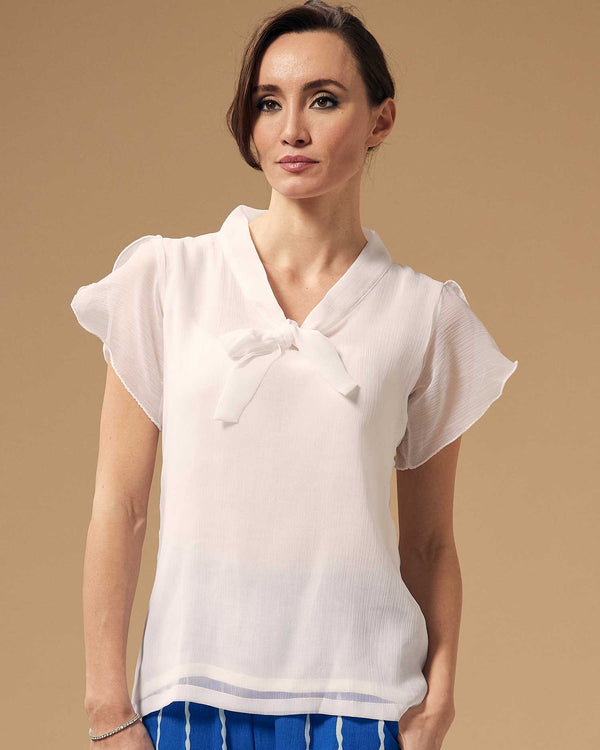 White Chiffon Tops